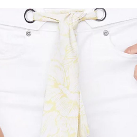 NWT NYDJ ALINA ANKLE DENIM LEGGINGS WAISTBAND SCARF OPTIC WHITE - Picture 3 of 16